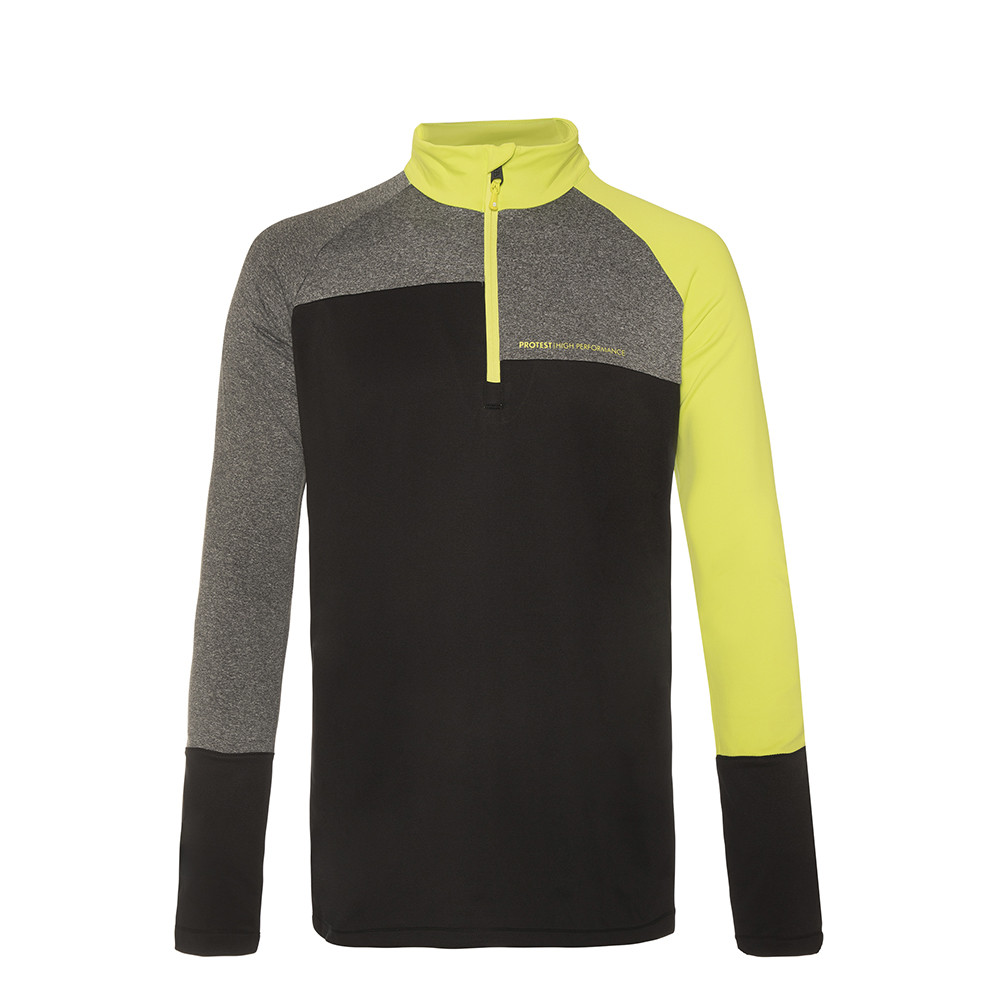 PULL HOLDME 1/4 ZIP TOP LIME ROCK