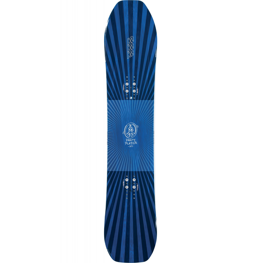 SNOWBOARD PARTY PLATTER + FIXATIONS K2 SONIC WHITE - Taille: XL (44.5-50)