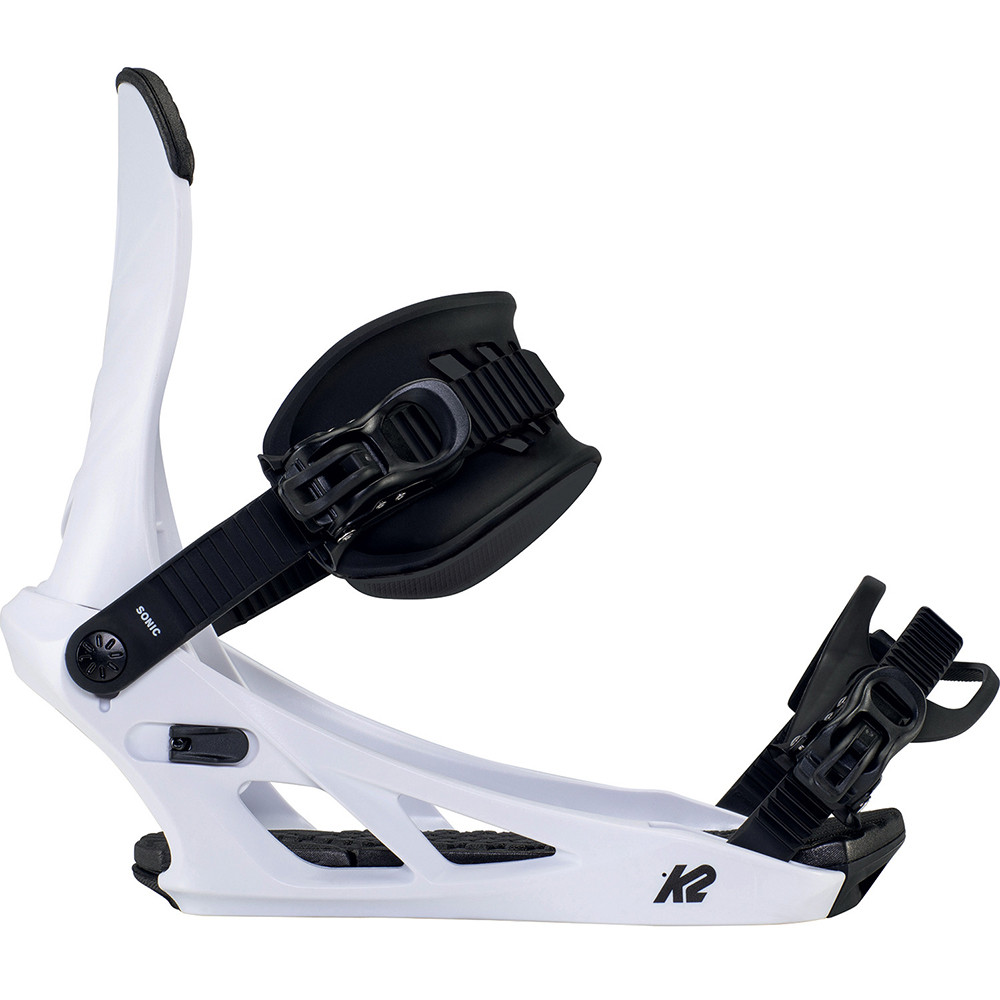 SNOWBOARD PARTY PLATTER + FIXATIONS K2 SONIC WHITE - Taille: XL (44.5-50)