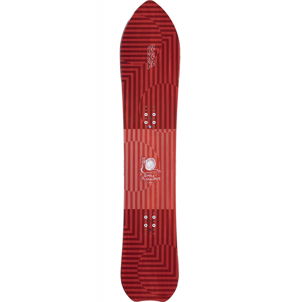 SNOWBOARD SIMPLE PLEASURES + FIXATIONS K2 LINE UP BURGUNDY  - Taille: L (40.5-46)