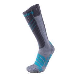 CHAUSSETTES LADY SKI COMFORT FIT SOCKS GREY/TURQUOISE