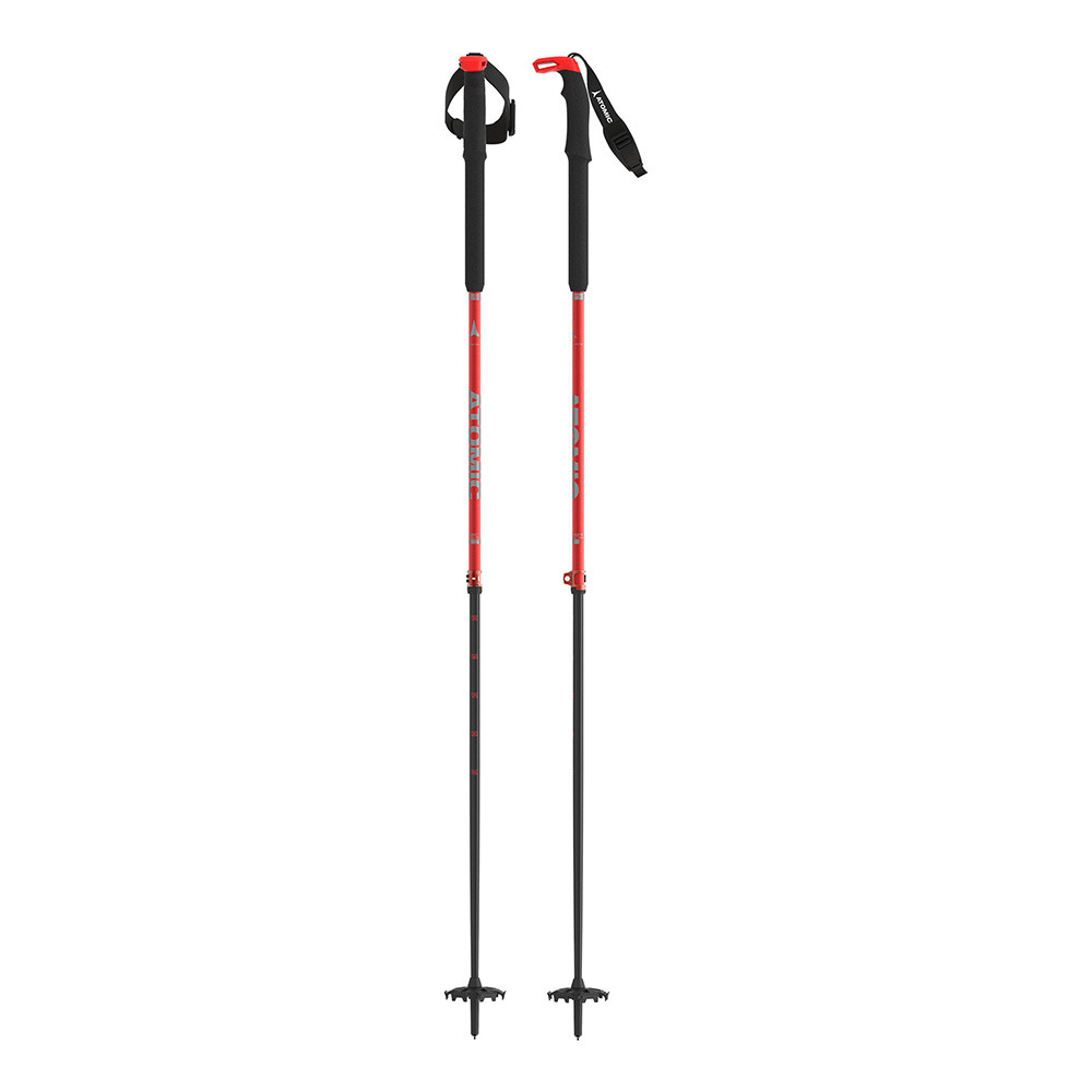 BASTONES DE ESQUÍ BCT TOURING CARBON SQS RED/GY