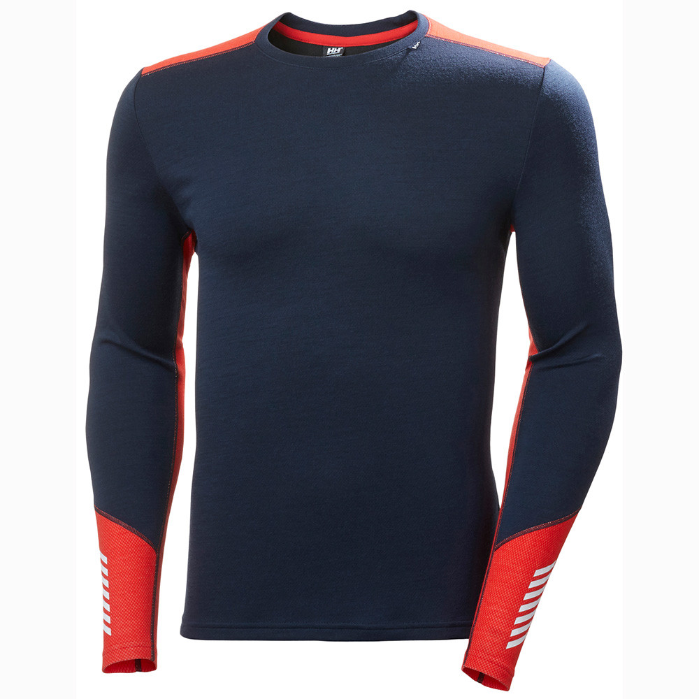 SUETER LIFA MERINO MIDWEIGHT CREW NAVY