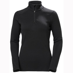 SWEATER W LIFA MERINO MIDWEIGHT 1/2 ZIP BLACK