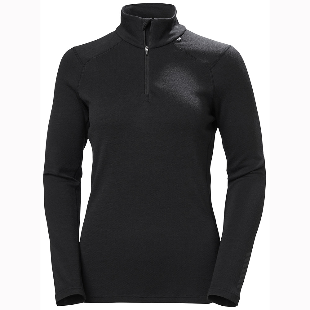 SWEATER W LIFA MERINO MIDWEIGHT 1/2 ZIP BLACK