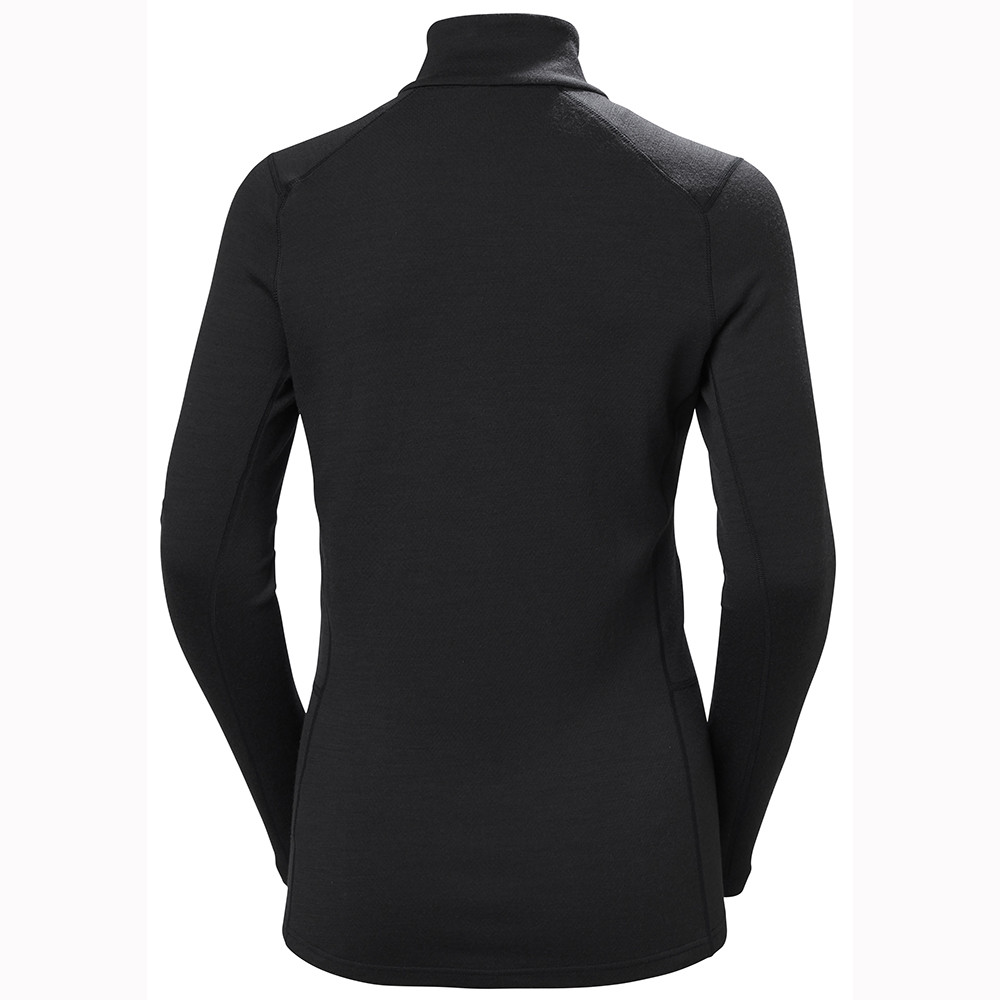 SWEATER W LIFA MERINO MIDWEIGHT 1/2 ZIP BLACK
