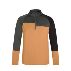 PULLOVER PRTHOLDME 1/4 ZIP TOP FUDGECAMEL