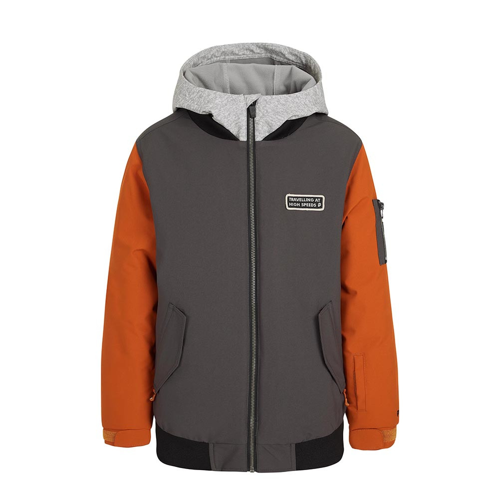 SKI JACKET PRTJACK JR DEEP GREY