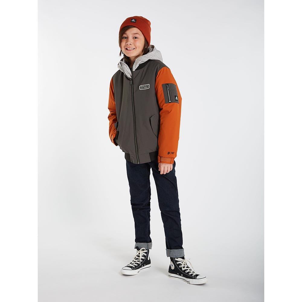 SKI JACKET PRTJACK JR DEEP GREY