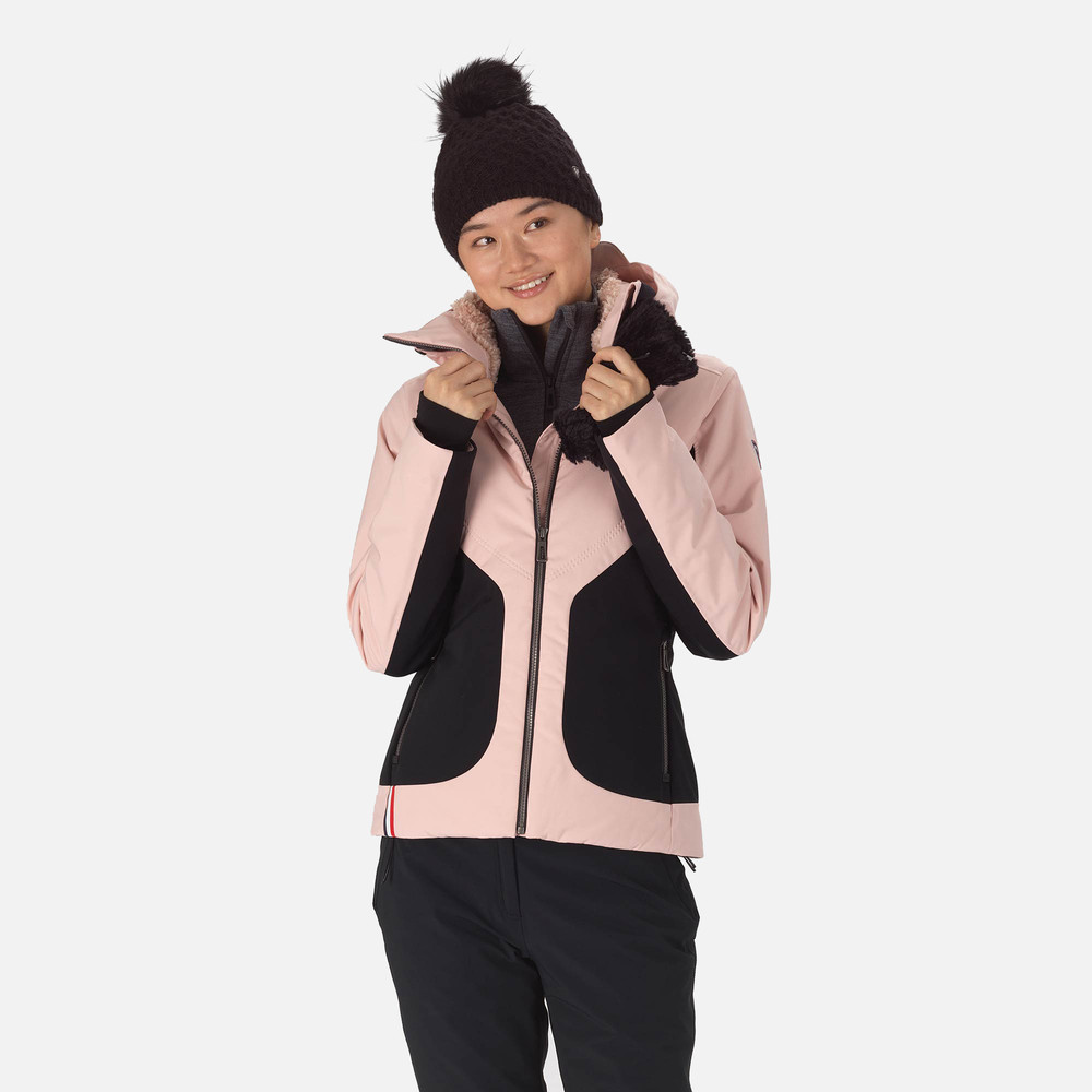Rossignol Logo-patch Stand-up Collar Jacket in Pink