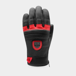 GANTS LEATHER BLACK/RED