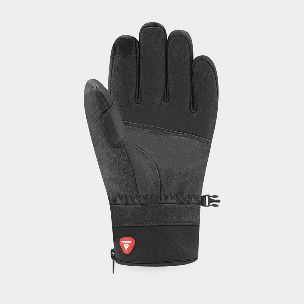 GANTS LEATHER BLACK/RED