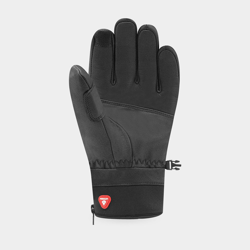 HANDSCHUHE LEATHER BLACK/RED