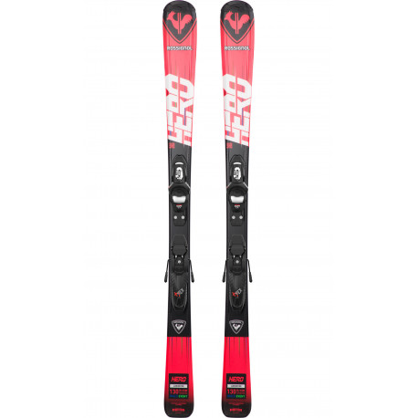 SKI HERO JR 100-140 + FIXATIONS KID 4 GW B76 BLACK