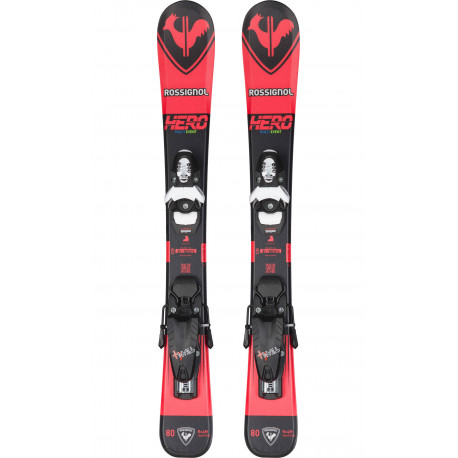 SKI HERO PRO + FIXATIONS TEAM 4 GW BLACK BULK