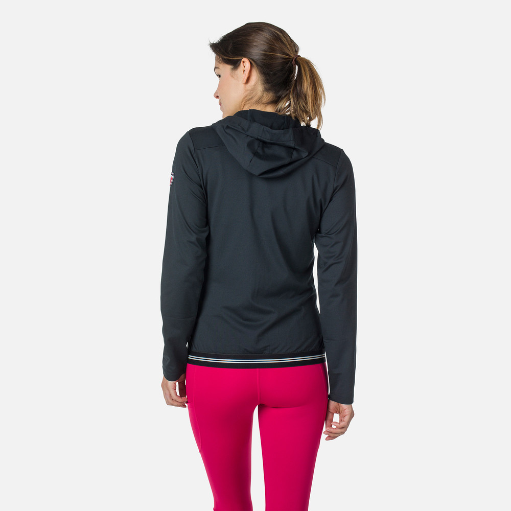 WOMEN'S ECO FULL-ZIP HOODIE BLACK