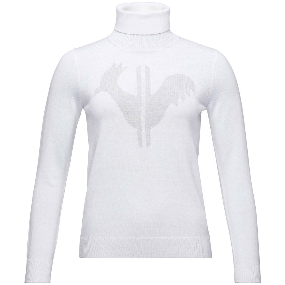 PULLOVER W CLASSIC ROLL NECK WHITE