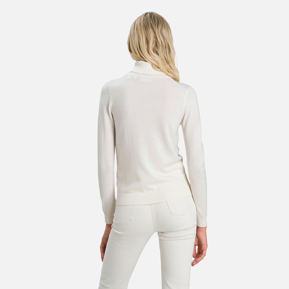 PULL W CLASSIC ROLL NECK WHITE