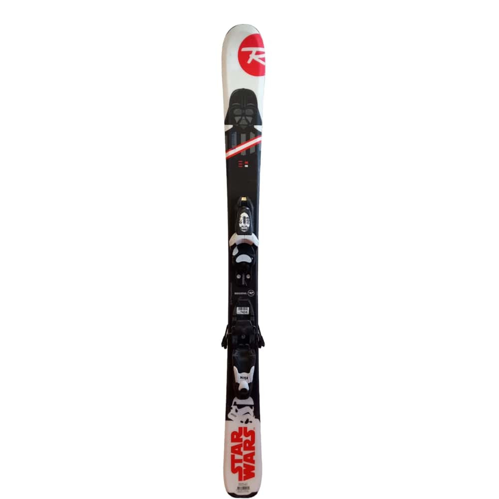 SKI STAR WARS + BINDUNGEN KID-X 4 B76 BLACK WHITE GEBRAUCHT