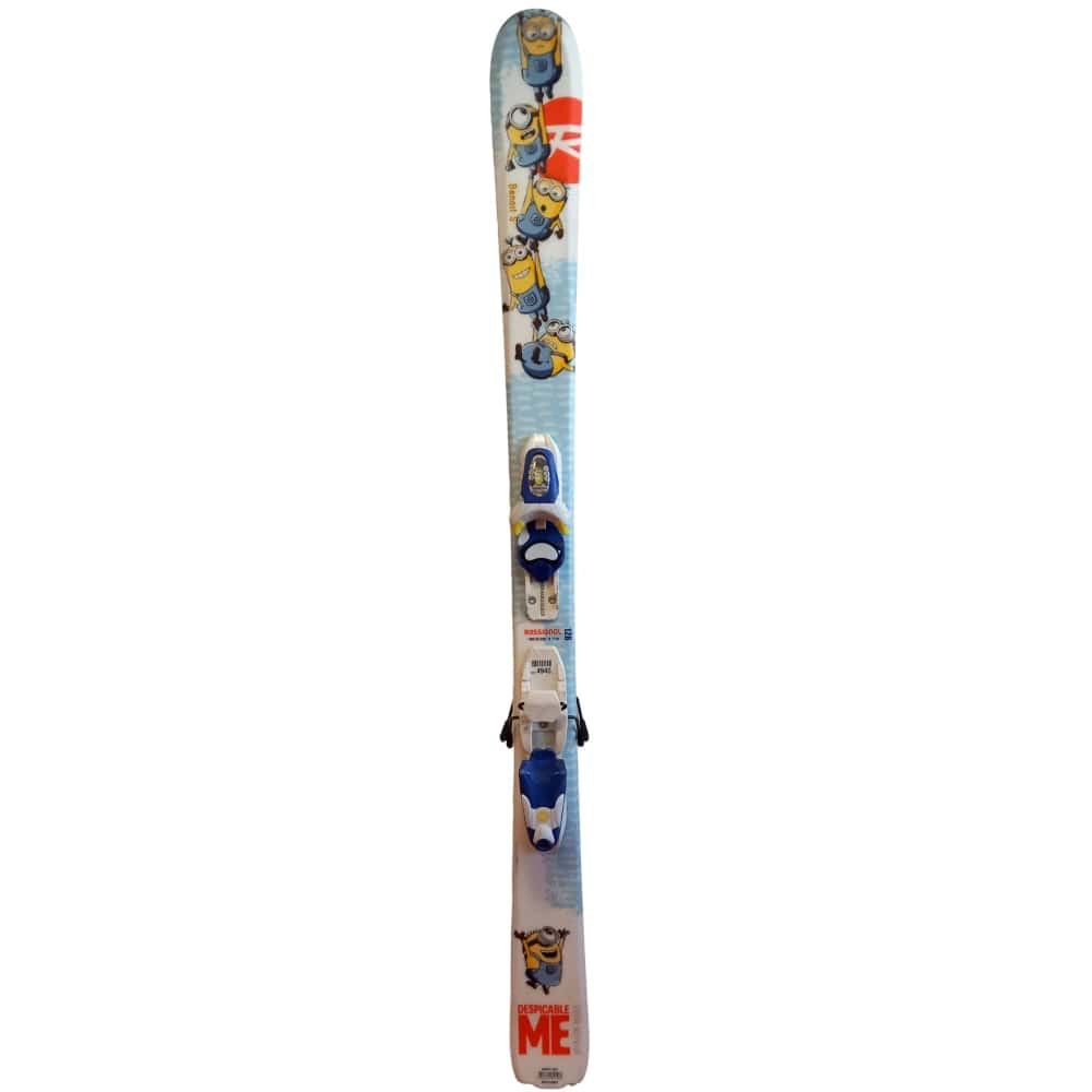 ESQUÍ MINIONS + FIJACIONES ROSSIGNOL KID X 45 B76 BLUE YELLOW 