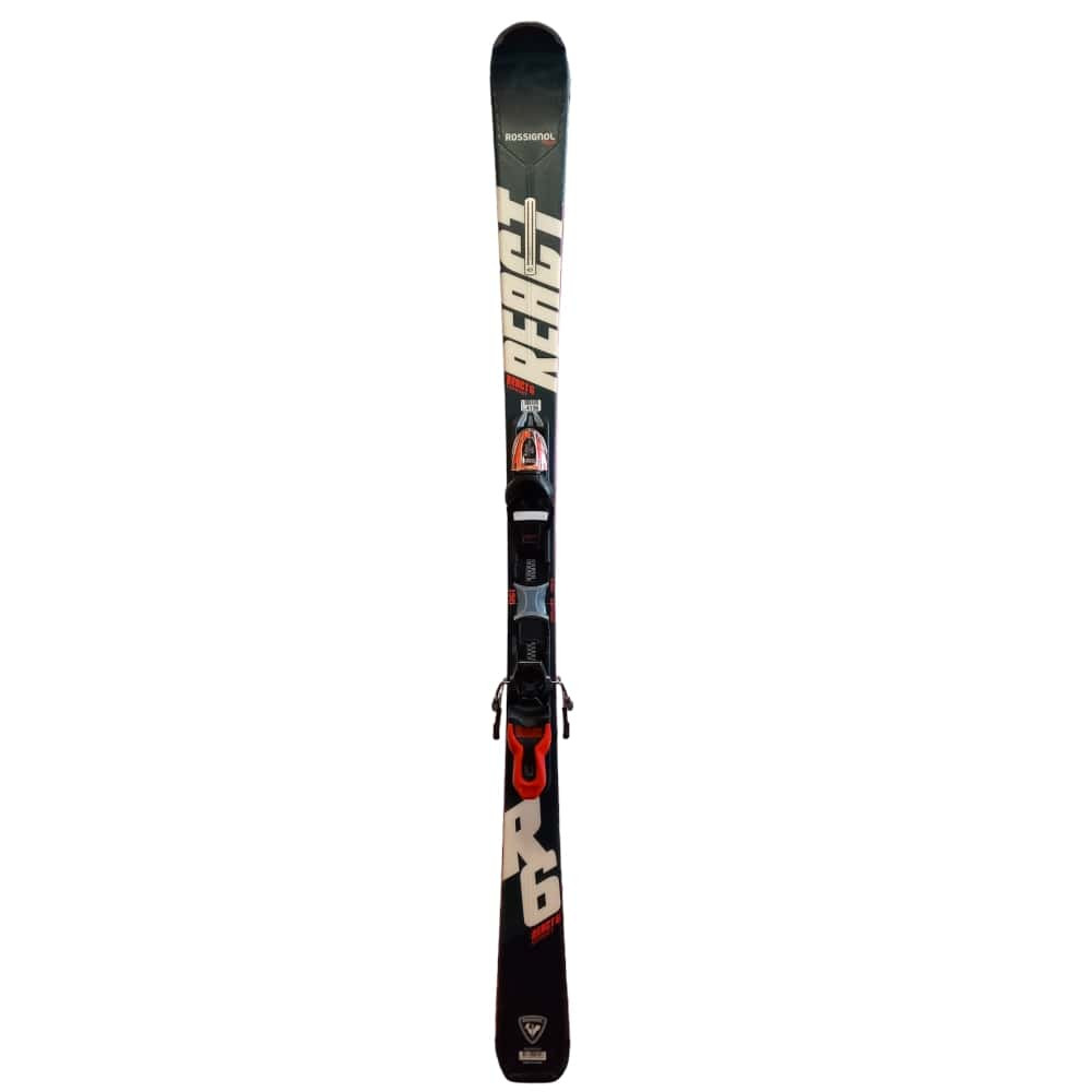 SKI REACT R6 COMPACT + FIXATIONS EXPRESS 11 GW B83 HOT RED OCCASION