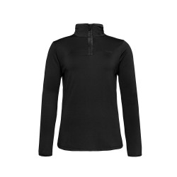 TIARE FABRIZ 1/4 ZIP TOP TRUE BLACK