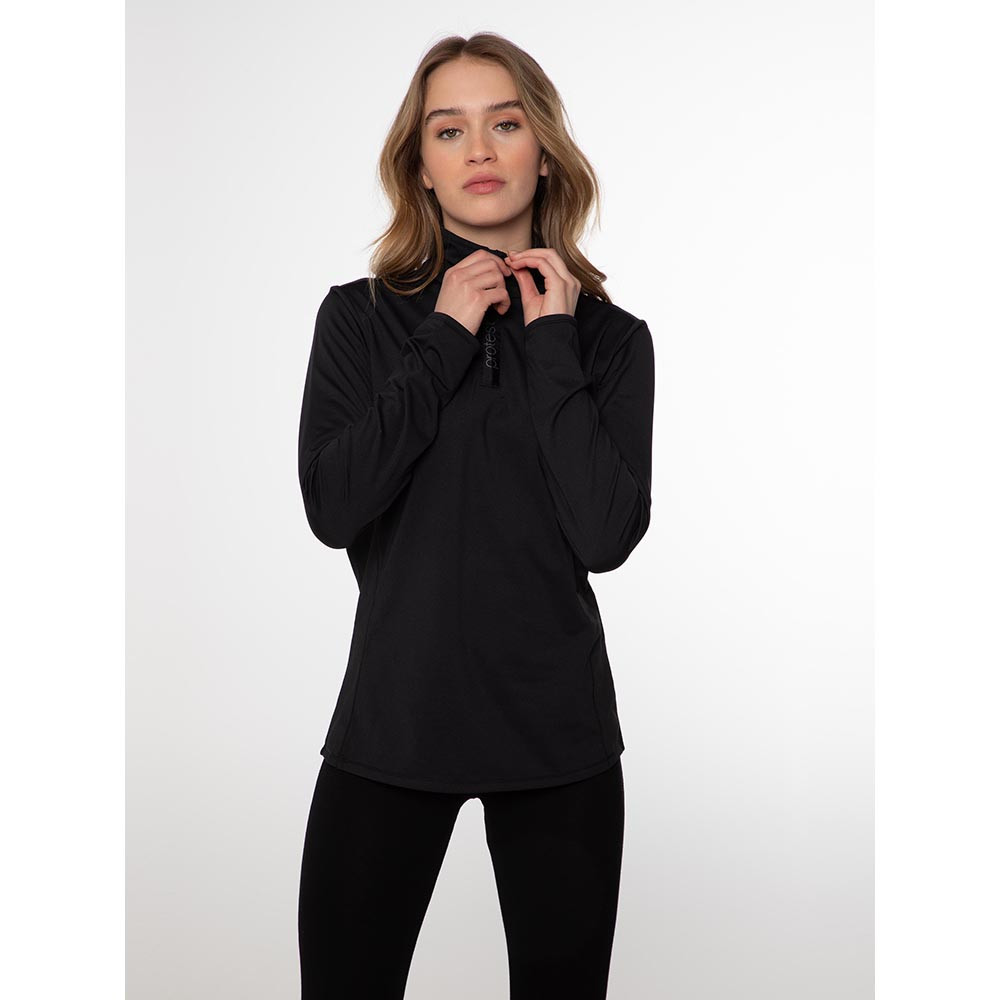 PULL FABRIZ 1/4 ZIP TOP TRUE BLACK