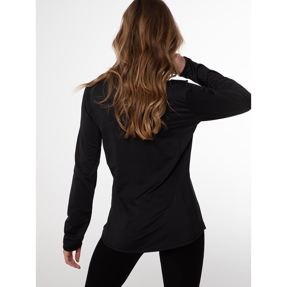 SUETER FABRIZ 1/4 ZIP TOP TRUE BLACK