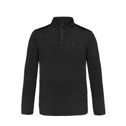 PULL WILL 1/4 ZIP TOP TRUE BLACK