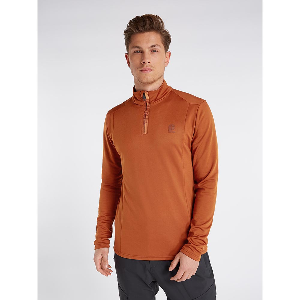 PULL WILL 1/4 ZIP TOP UMBERORANGE