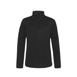 PULL WILLOWY JR 1/4 ZIP TOP TRUE BLACK