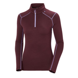 SWEATER W LIFA MERINO MIDWEIGHT 1/2 ZIP HICKORY