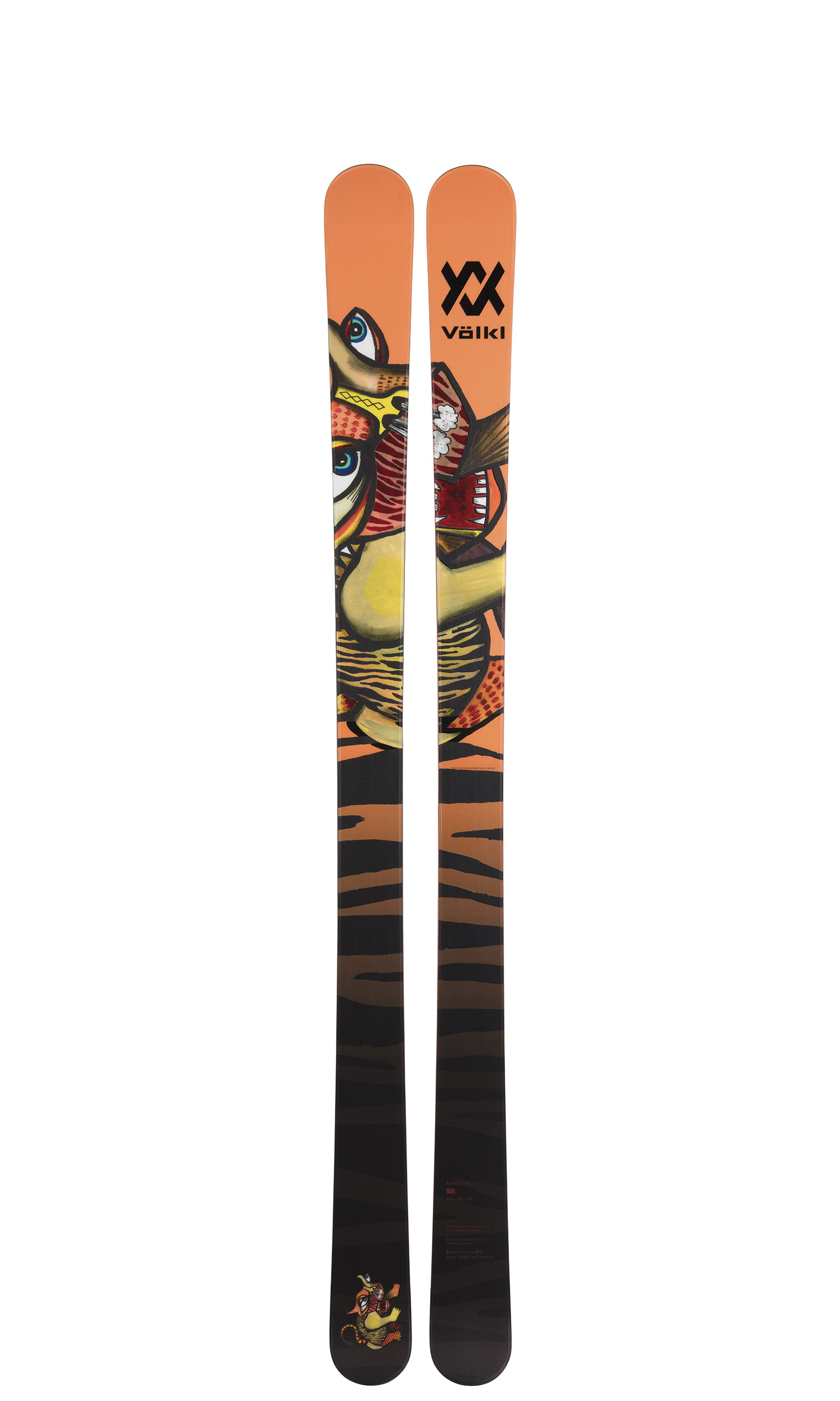 VOLKL SKI REVOLT 95 + BINDINGS FREE TEN 100 MM + SCREAM KIT BLACK WHITE -  Easy Gliss