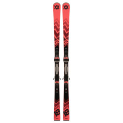 SKI RACETIGER GS + FIXATIONS RMOTION3 12 GW BLACK RED