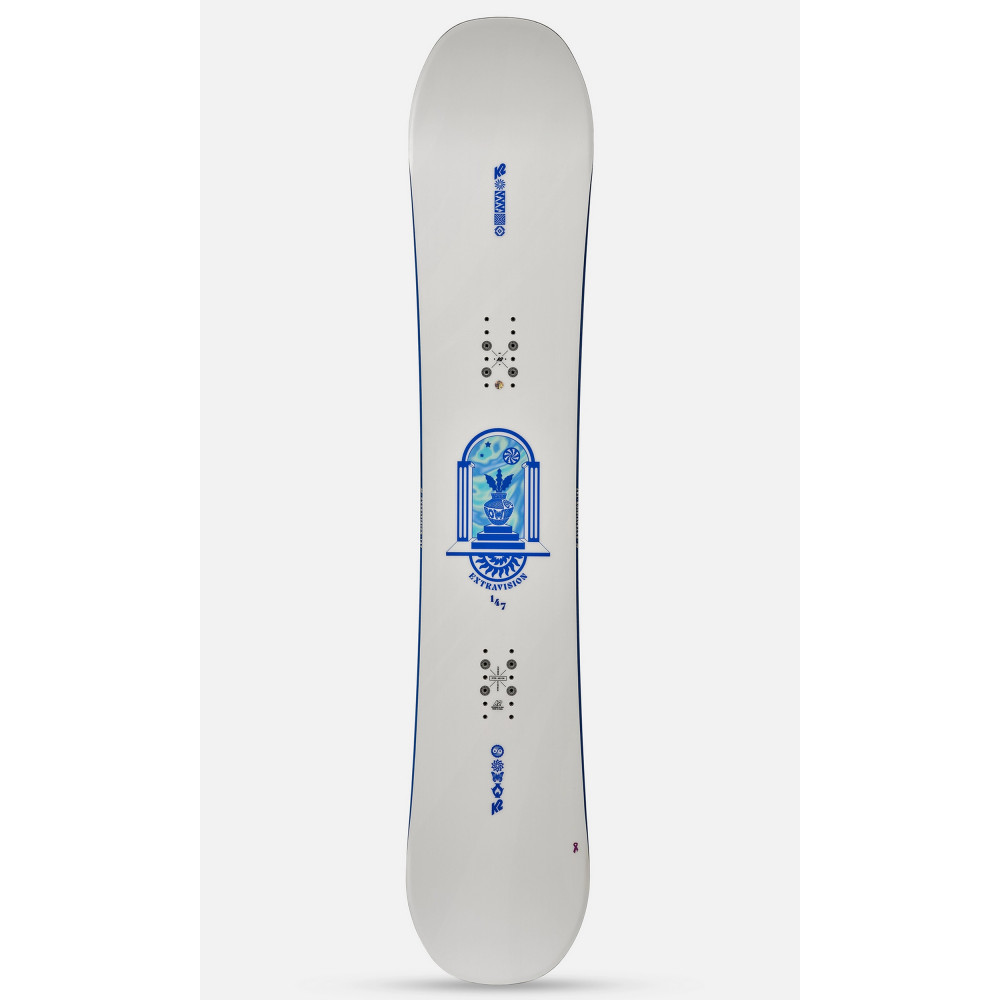 SNOWBOARD EXTRAVISION + ATTACCHI K2 CASSETTE WHITE