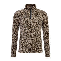SUETER PRT REFUZZY 1/4 ZIP TOP TRUE BLACK