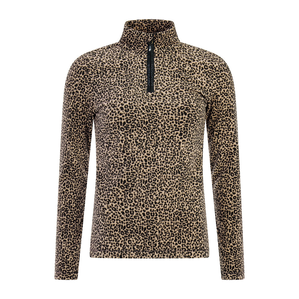 PULL PRT REFUZZY 1/4 ZIP TOP TRUE BLACK