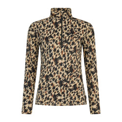 SUETER PRT VESSY 1/4 ZIP TOP BAMBOO BEIGE