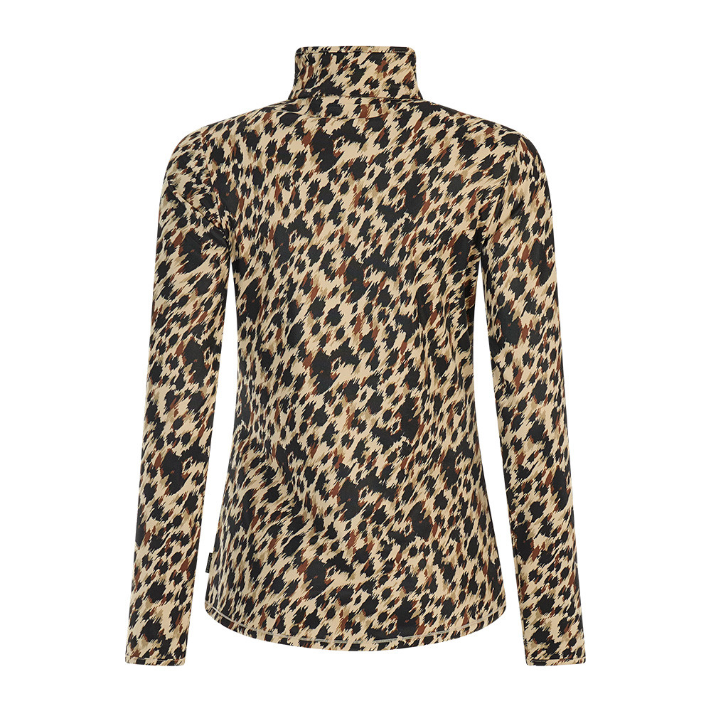 PULLOVER PRT VESSY 1/4 ZIP TOP BAMBOO BEIGE