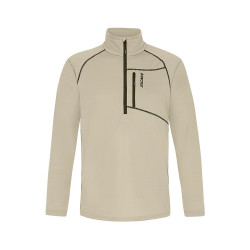 PULL PRT REKODY 1/4 ZIP TOP BAMBOO BEIGE