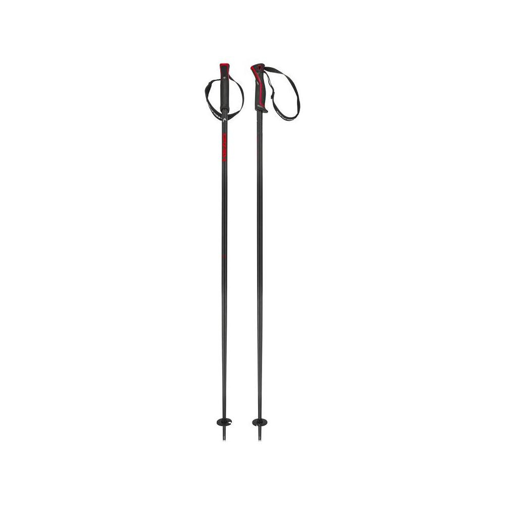 SKI POLES FRONTSIDE BLACK RED