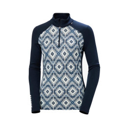 MAGLIONE W LIFA MERINO MIDW GRA 1/2 ZIP NAVY NORDIC ROSE AOP MAGLIONE W LIFA MERINO MIDW GRA 1/2 ZIP NAVY NORDIC ROSE AOP