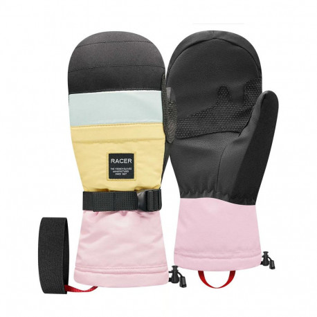 MOUFLES COLORS MITT BLACK PINK