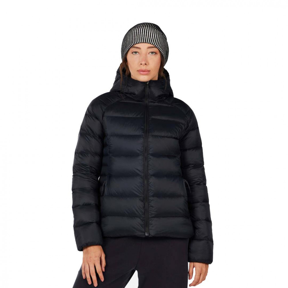 JACKET W ARETU DOWN HOODIE JKT BLACK