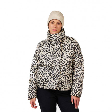 SKIJACKETS W ARETU ALLOVER DOWN JKT NATURE WILD LEOPARD PRINT