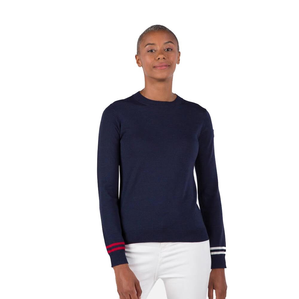 PULL W CORPORATE CREW NECK - 715 DARK NAVY