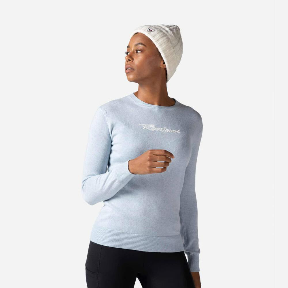 SWEATER W SIGNATURE ROSSIGNOL KNIT - 742 GLACIER