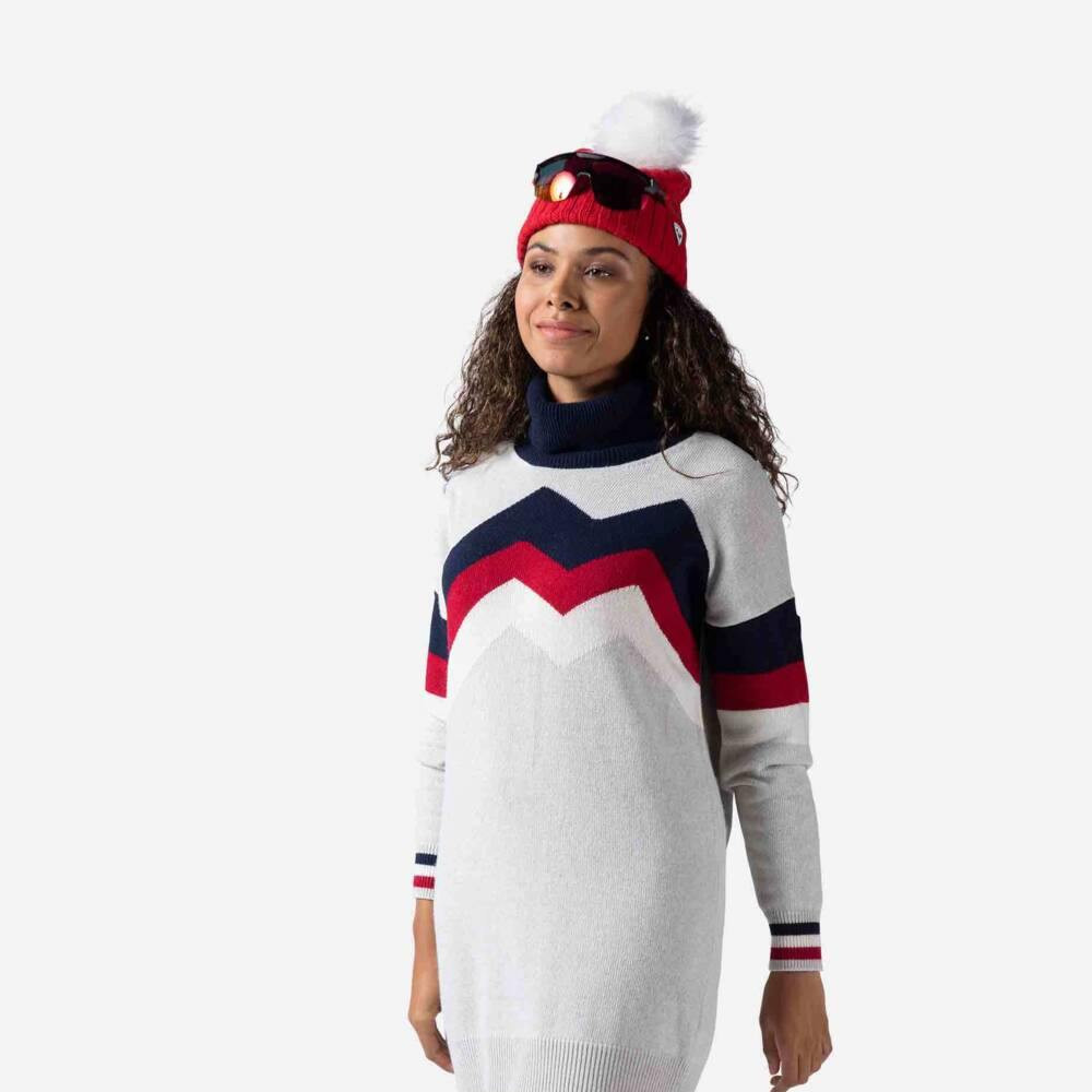 DRESS W MOUNTAIN KNIT DRESS - 831 FOG