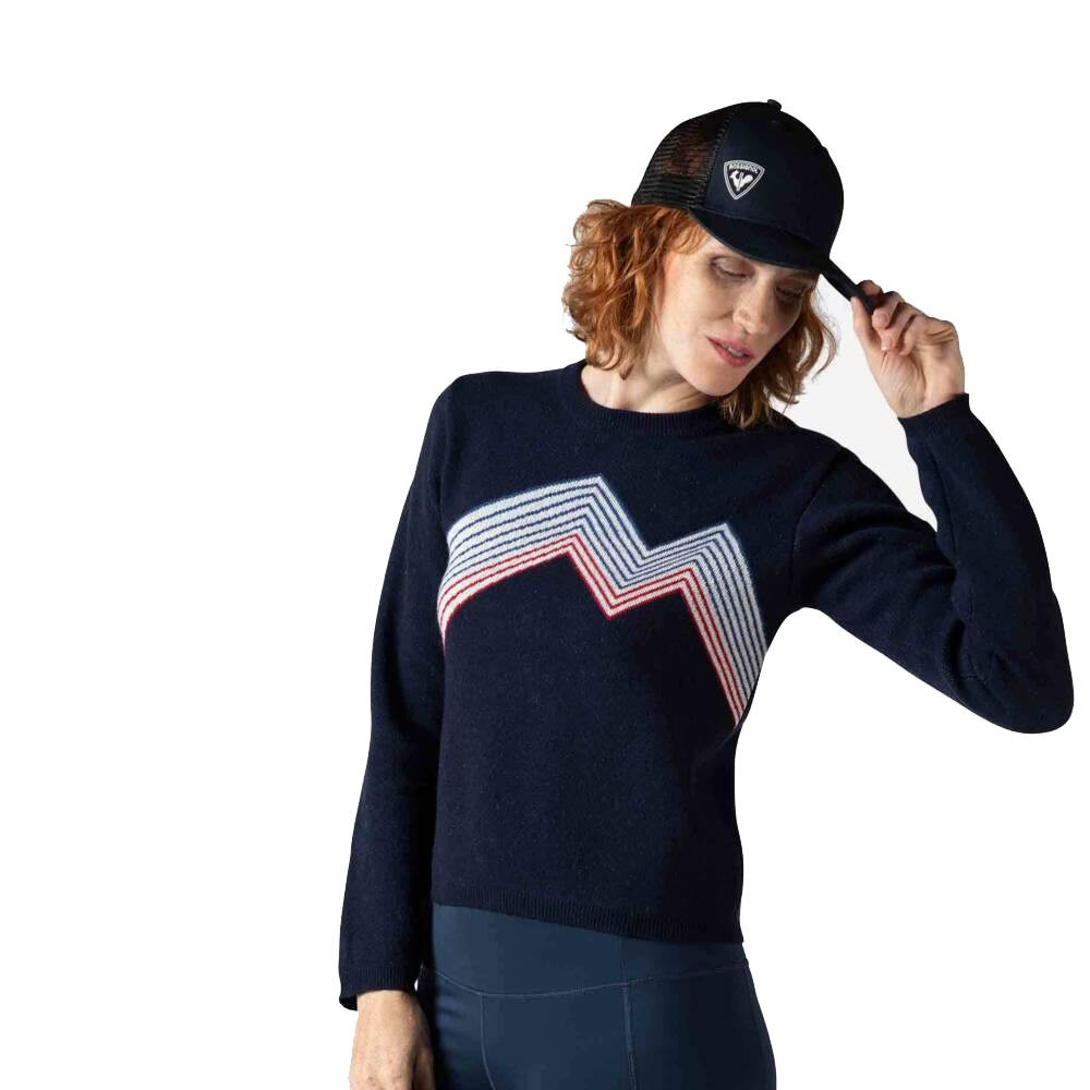 SWEATER W MOUNTAIN RN - 715 DARK NAVY