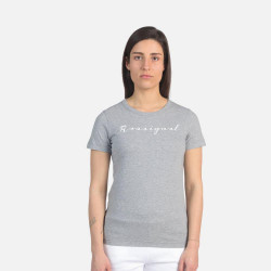 T-SHIRT W LOGO ROSSI TEE - 280 HEATHER GREY